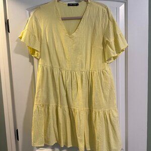 Yellow Shift Dress- Size M